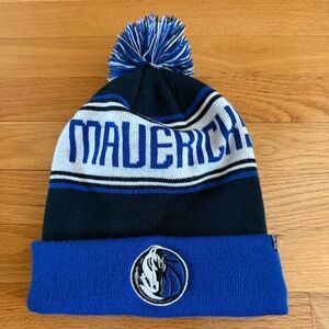Dallas Mavericks Winter Hat with Pom Pom Blue Black White by Zephyr